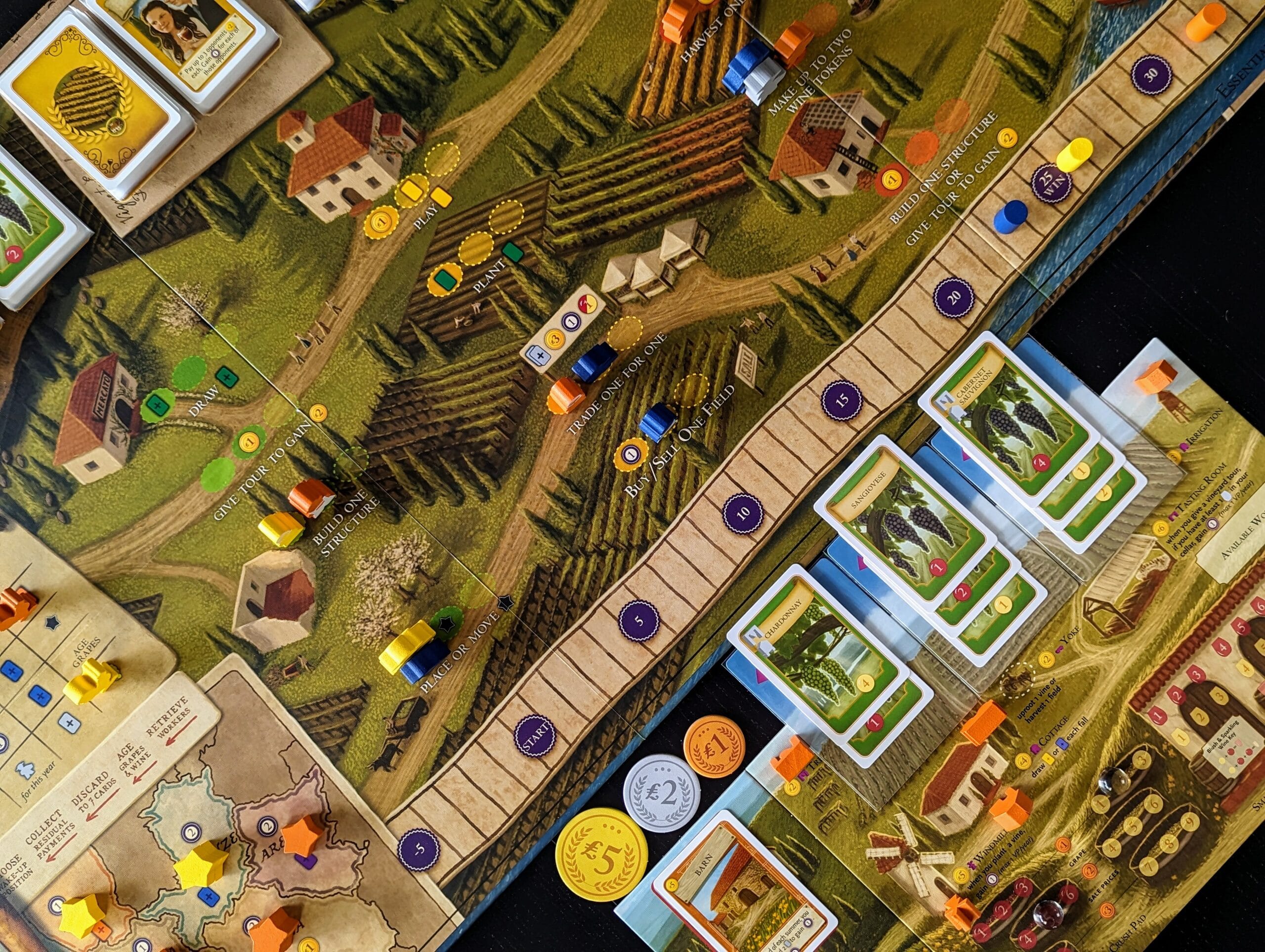 Viticulture Tuscany Essential Edition Review BoardGameShots